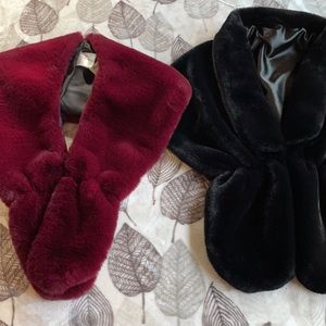 1 Black Stole and 1 Burgundy Red Stole/Wrap